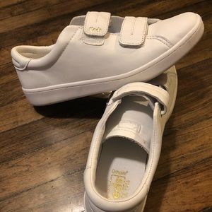 White leather Velcro Keds